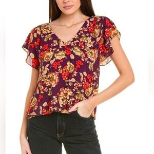 CABI #4169 A La Mode Top Ophelia Print Boho Flowy Floral Feminine Sz LARGE